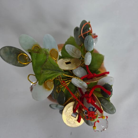 Vintage Chinese Gemstone  Bonsai Flower Feng Shui Money Tree - Picture 5 of 7